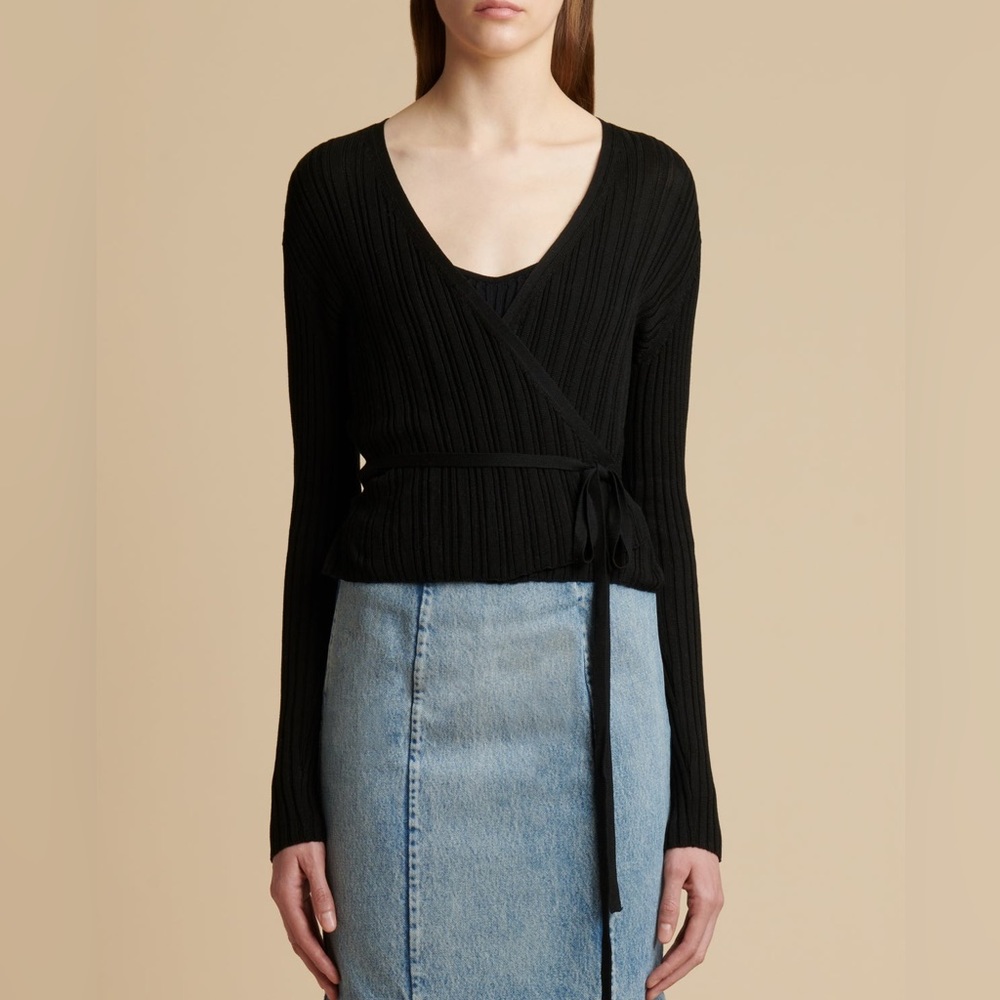 Khaite Bambi Silk Wrap Cardigan